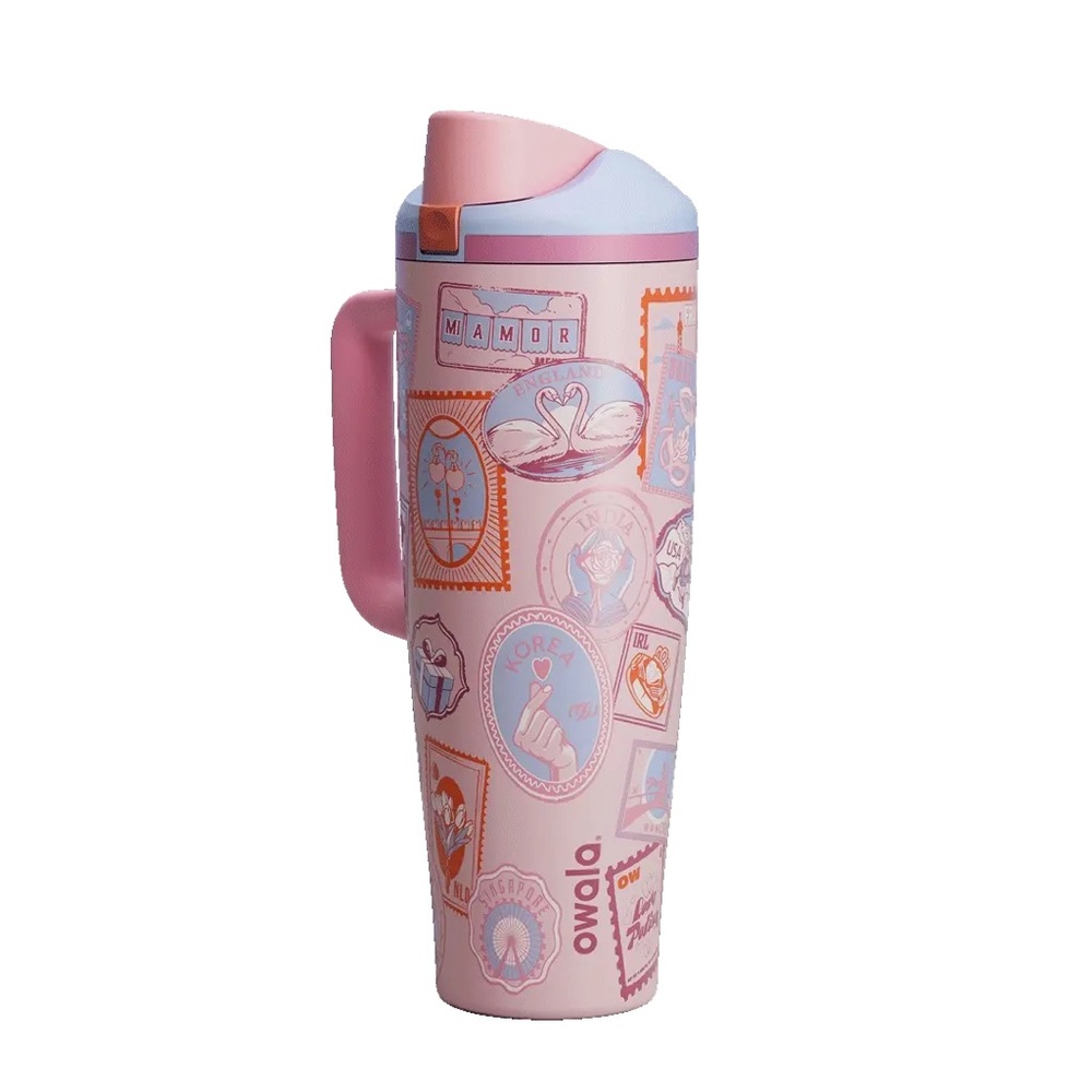 Owala Color Drop FreeSip 40oz Tumbler Sending Love Multicolor Cup New IN HAND